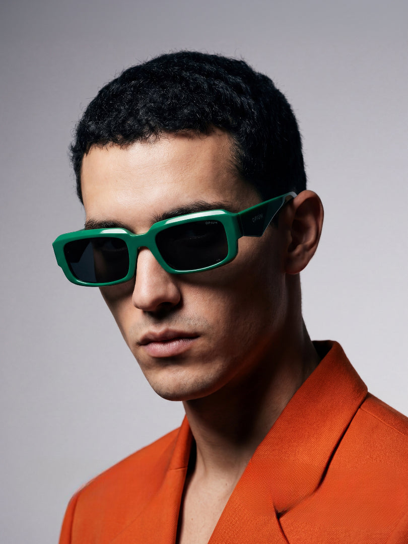 OPIUM Jade Unisex Uv Protection Rectangular Sunglasses