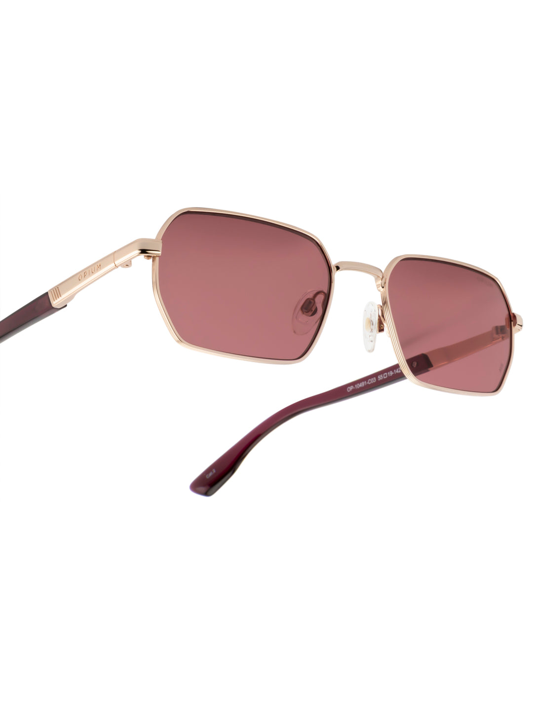 OPIUM Ink Unisex Hexagon Uv Protection Sunglasses