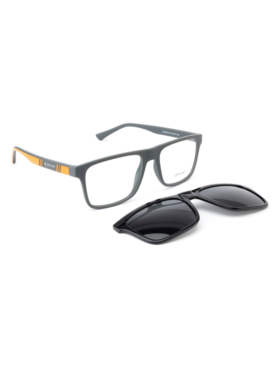 OPIUM Echo Men Polarized & Uv Protection 2 In1 Clip-On Magnetic Sunglasses