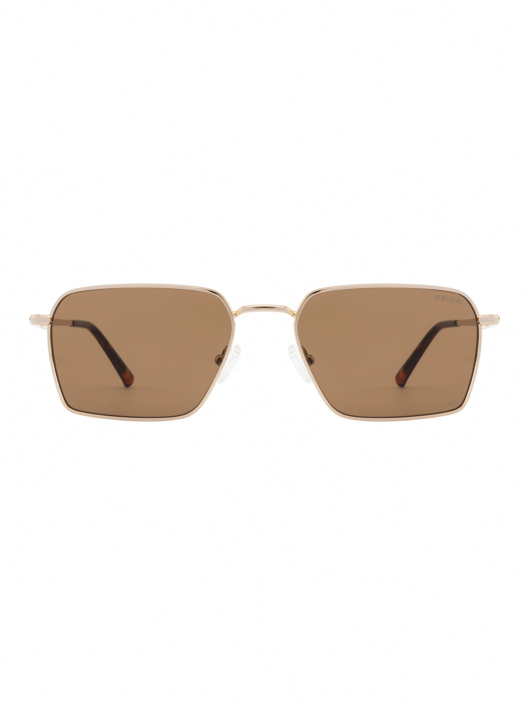 OPIUM Rust Men Hexagon Uv Protection Sunglasses