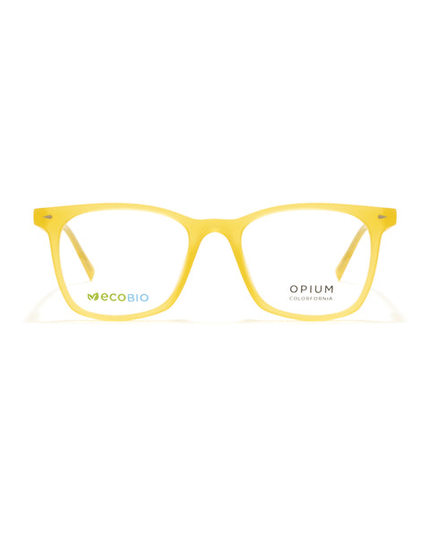 Buy Opium Lime Yellow Unisex Square Opticals - OPIUM Eyewear